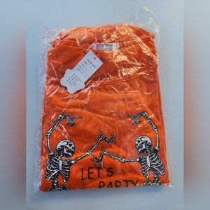 Orange Skeleton Graphic Tee